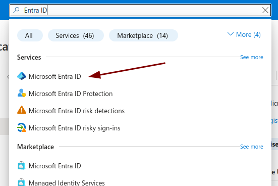 search Microsoft Entra ID